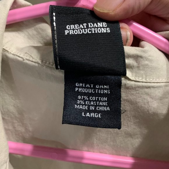 Harley Davidson Jamaica Embroidered Short Sleeve Button Front Shirt Tan Size L - Picture 4 of 8